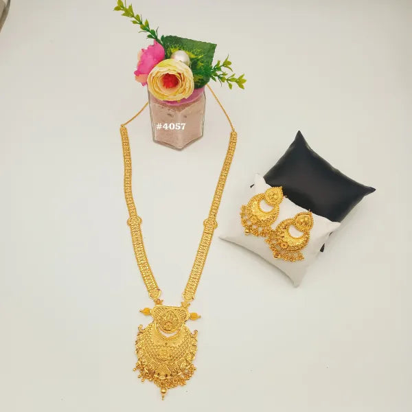 Gold Plated Long Necklaces Set, PMJ Model No: 4057