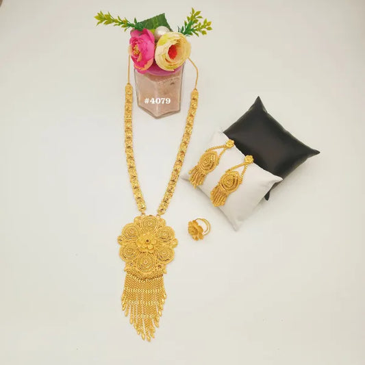 Gold Plated Long Necklaces Set, PMJ Model No: 4079