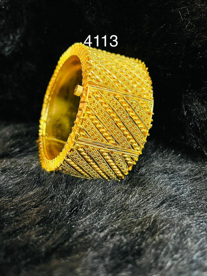Gold Plated Bridal Wear Bangles, PMJ Model No: 4113