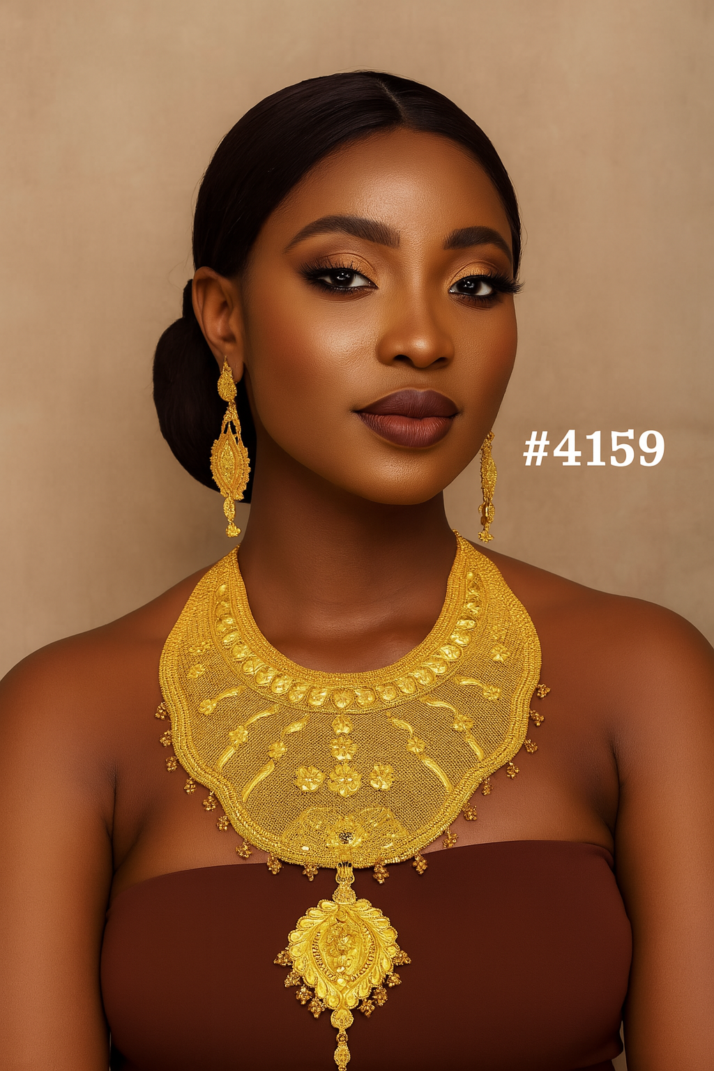 gold-plated-beautiful-stylish-long-necklace-with-earrings-model NO : 4159