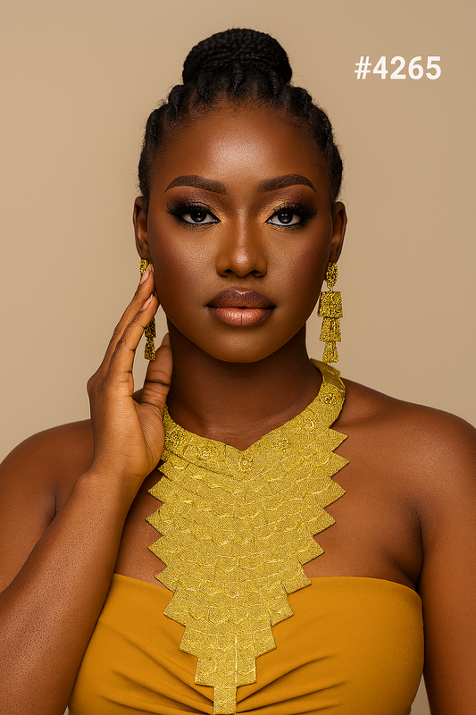 PMJ SPECIAL LONG NECKLACE WITH EARRINGS Model NO.4265