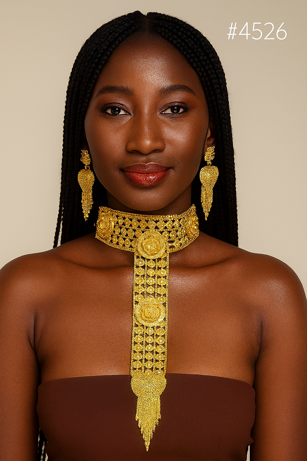 Gold Plated Long Necklaces Set, PMJ Model No: 4526