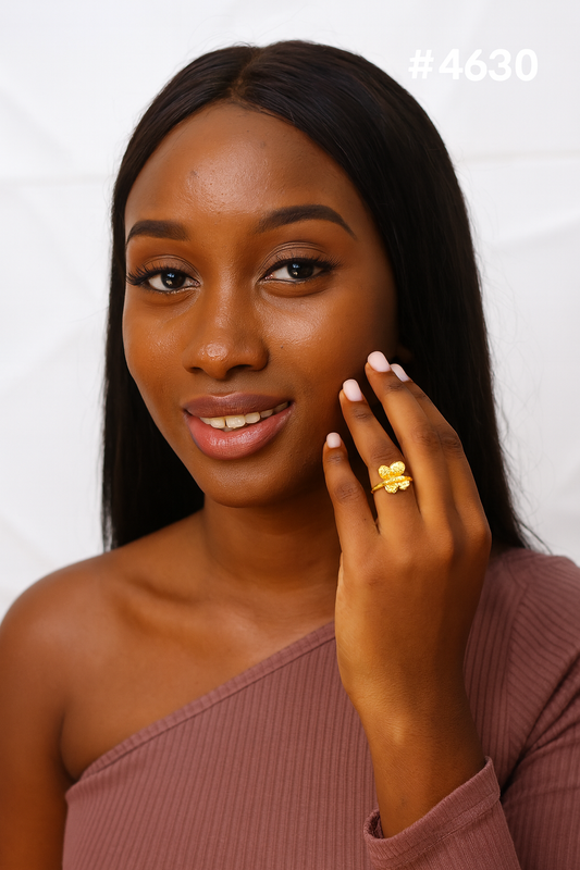 Stylish Gold Plated Ladies Finger Ring, PMJ Model No: 4630