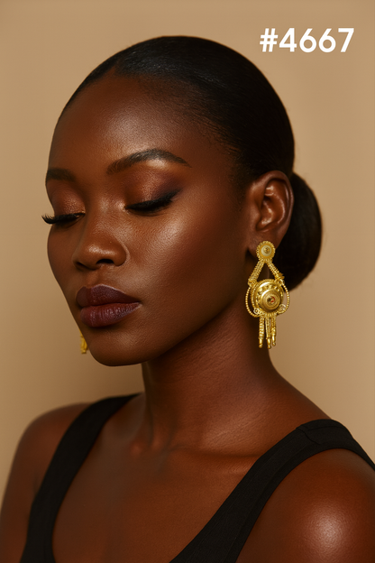 Exclusive Designer Gold Plated Earrings, PMJ Model No: 4667