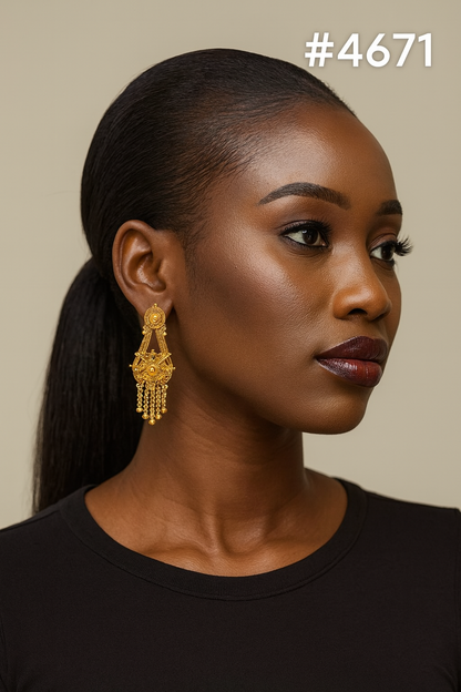 Exclusive Designer Gold Plated Earrings, PMJ Model No: 4671