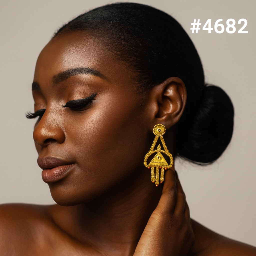 Exclusive Designer Gold Plated Earrings, PMJ Model No: 4682