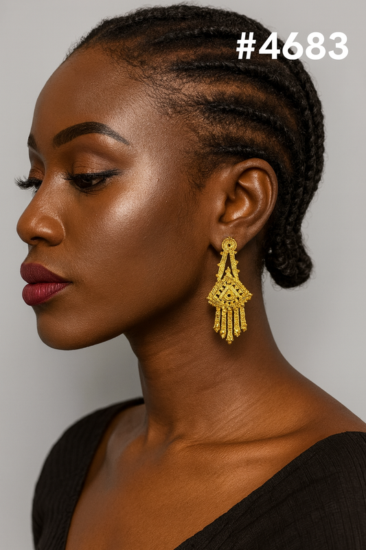 Exclusive Designer Gold Plated Earrings, PMJ Model No: 4683