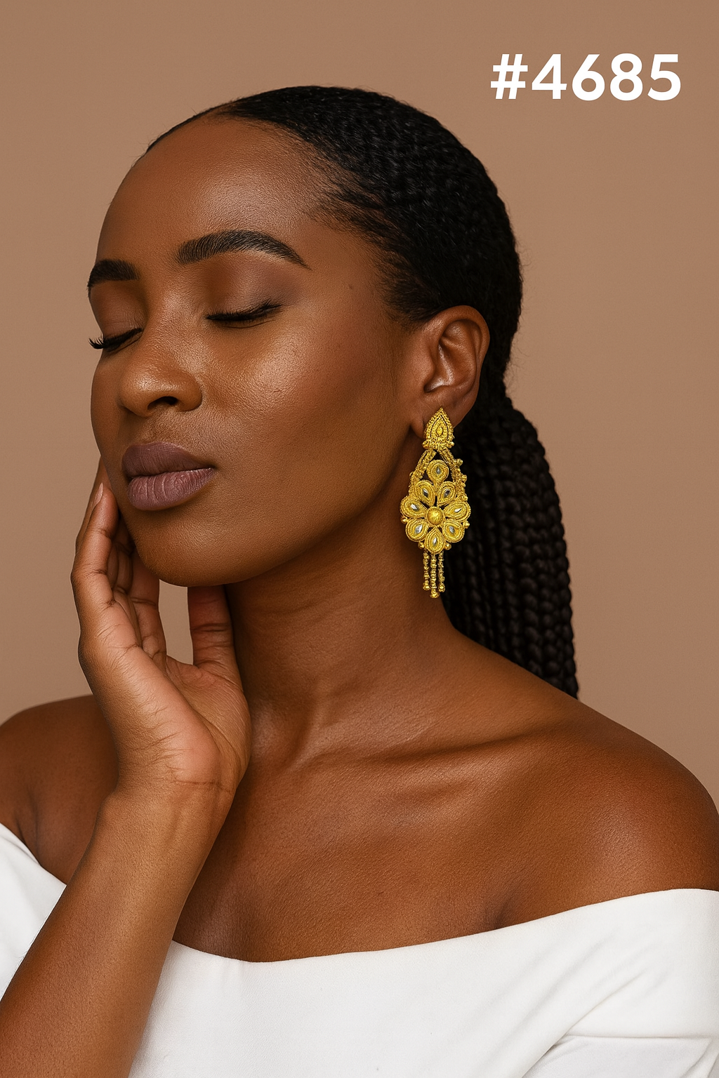 Exclusive Designer Gold Plated Earrings, PMJ Model No: 4685