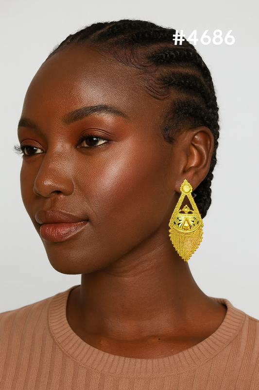 Exclusive Designer Gold Plated Earrings, PMJ Model No: 4686