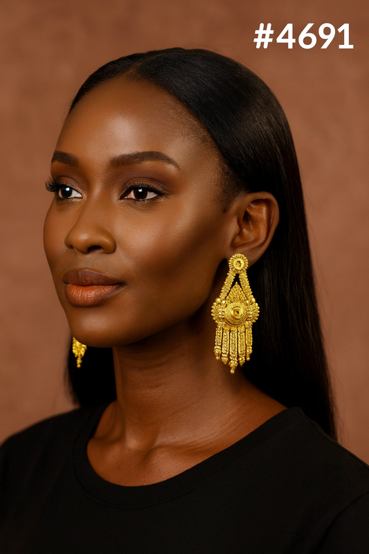 Exclusive Designer Gold Plated Earrings, PMJ Model No: 4691