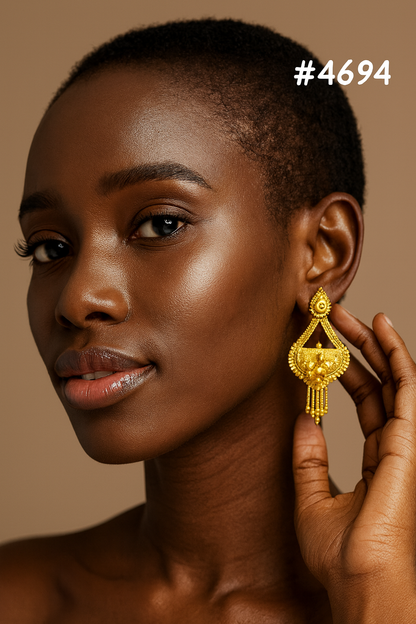 Exclusive Designer Gold Plated Earrings, PMJ Model No: 4694