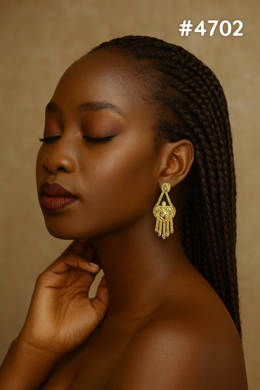 Exclusive Designer Gold Plated Earrings, PMJ Model No: 4702