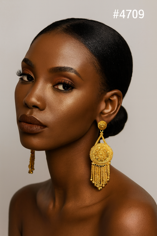 Exclusive Designer Gold Plated Earrings, PMJ Model No: 4709