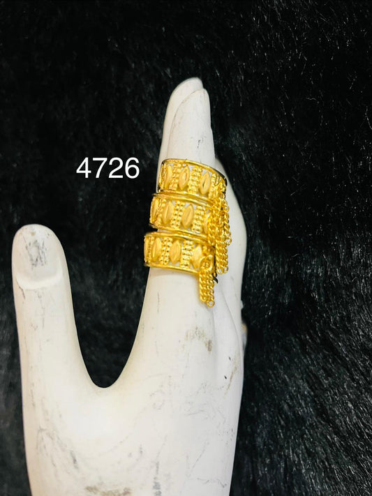 Stylish Gold Plated Ladies Finger Ring, PMJ Model No: 4726