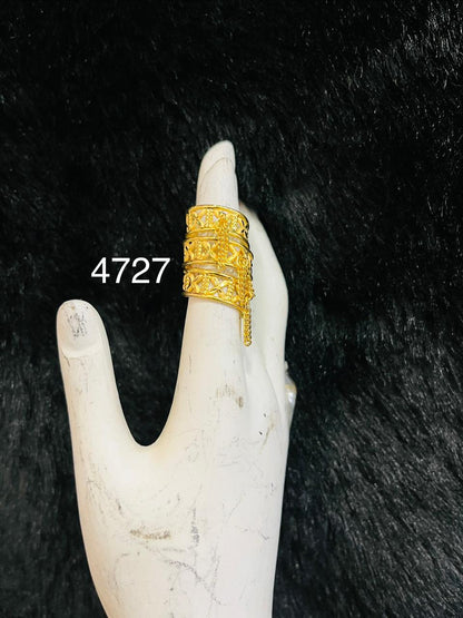 Stylish Gold Plated Ladies Finger Ring, PMJ Model No: 4727