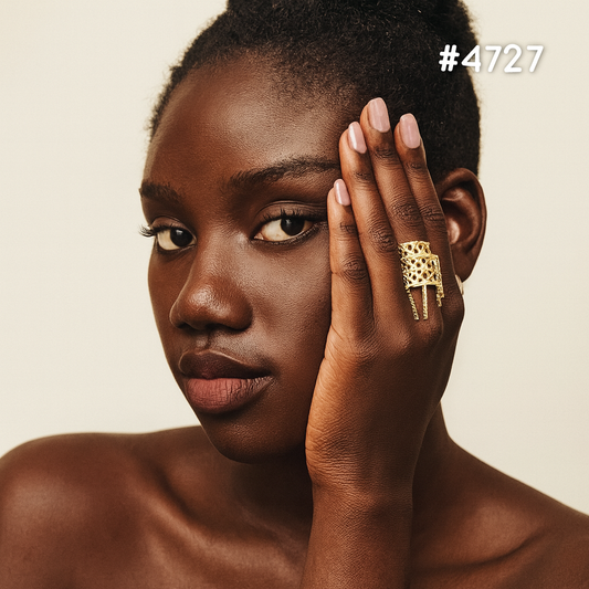 Stylish Gold Plated Ladies Finger Ring, PMJ Model No: 4727