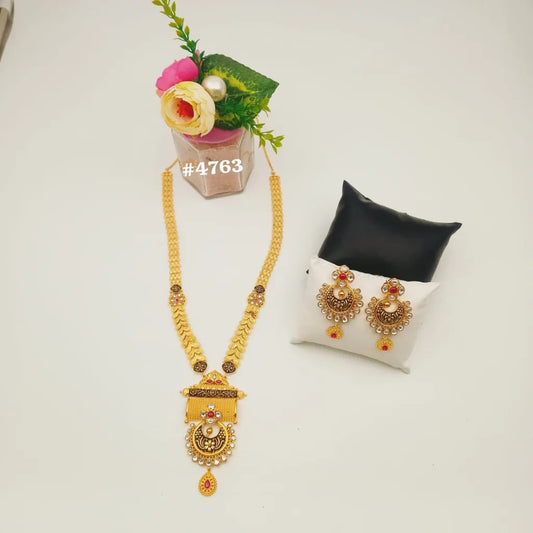 PMJ SPECIAL LONG NECKLACE WITH EARRINGS MODEL NO:4763