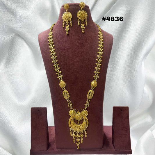 Exclusive Gold Plated Long Necklaces Set, PMJ Model No: 4836