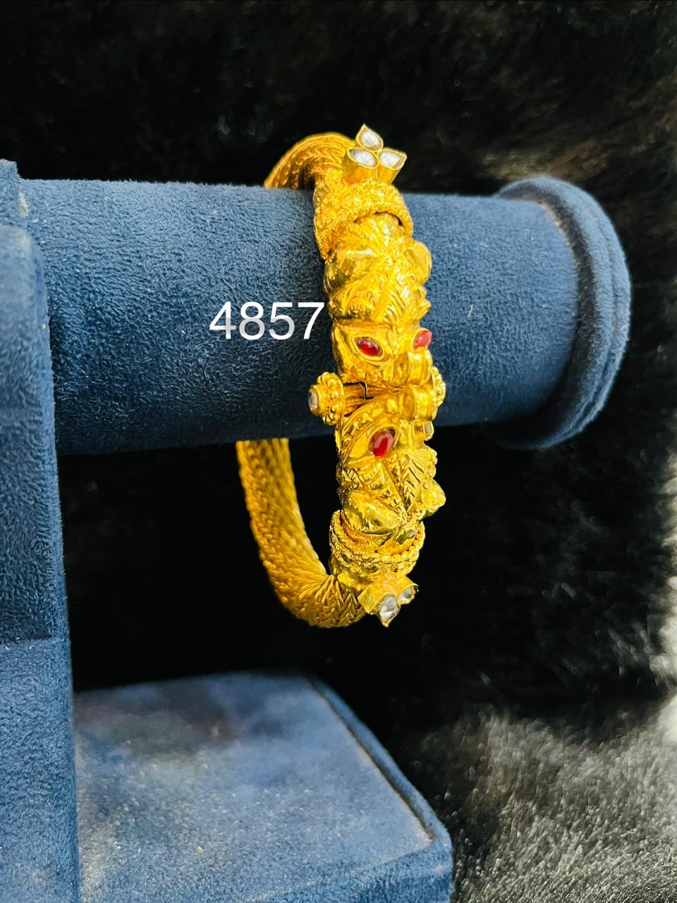 Gold Plated Bridal Wear Bangles, PMJ Model No: 4857