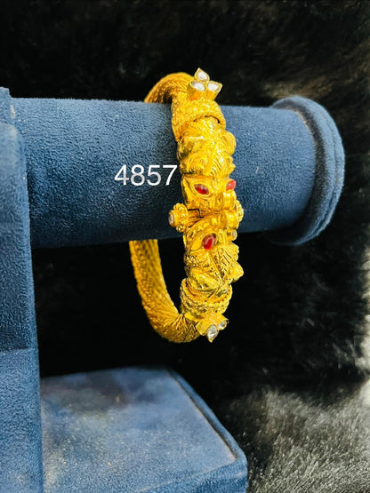 Gold Plated Bridal Wear Bangles, PMJ Model No: 4857