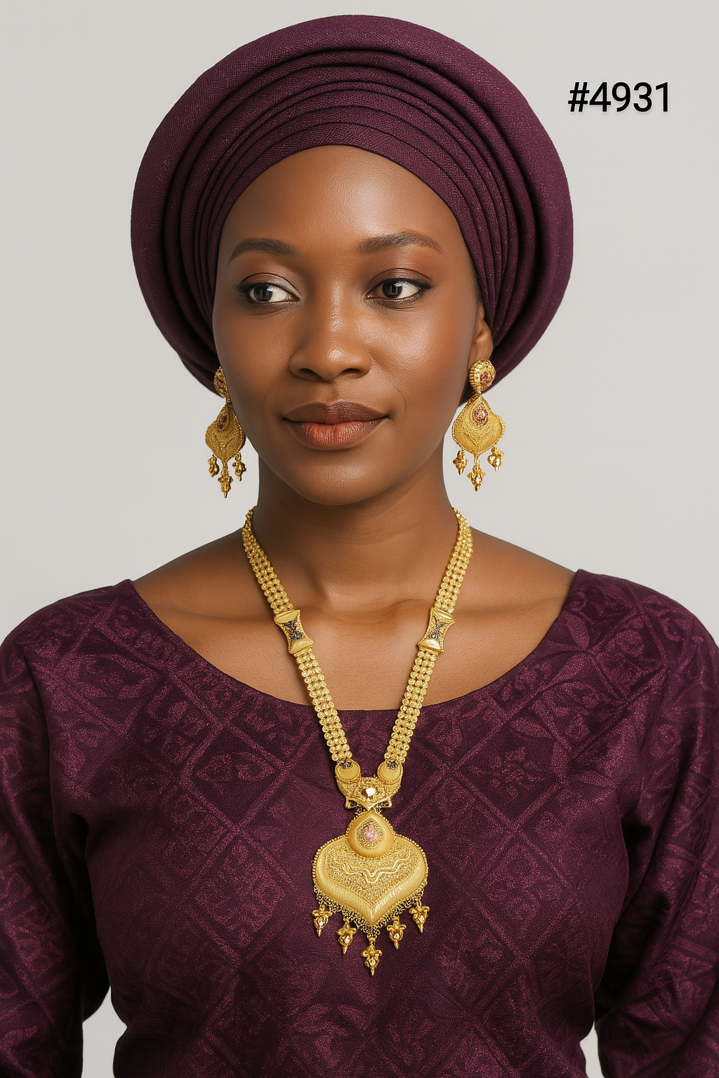 Exclusive Gold Plated Long Necklaces Set, PMJ Model No: 4931