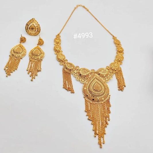 Gold Plated Short Necklace Set, PMJ Model No: 4993