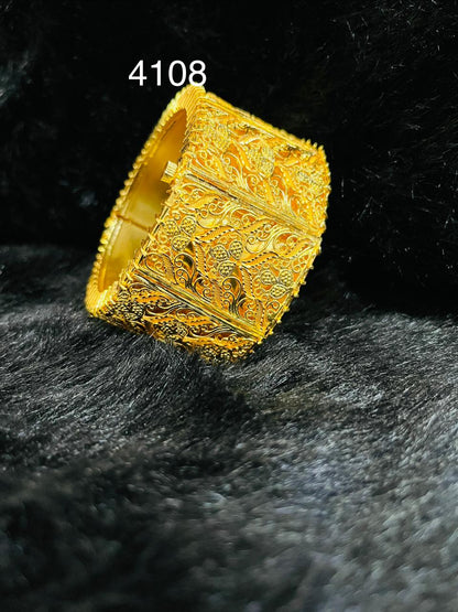 Gold Plated Bridal Wear Bangles, PMJ Model No: 4108