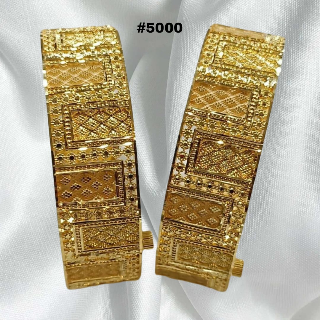 Gold Plated Bridal Wear Bangles, PMJ Model No: 5000