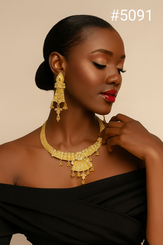 Gold Plated Short Necklace, PMJ Model No: 5091