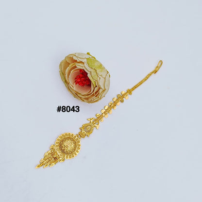 Gold Plated Maang Tika 5 Gram Gold Plated Jewellery PMJ Model No : 8043