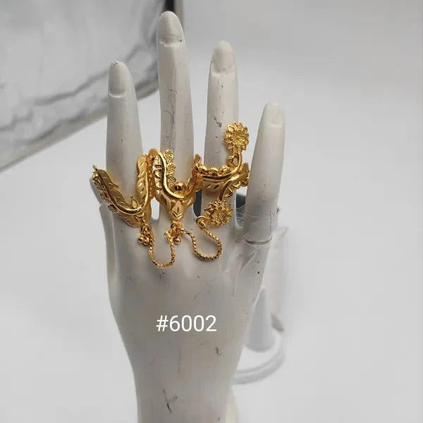 PMJ BEAUTIFUL GOLD PLATED FINGER RING MODEL NO :6002