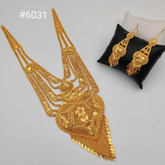 Exclusive Gold Plated Long Necklaces Set, PMJ Model No: 6031