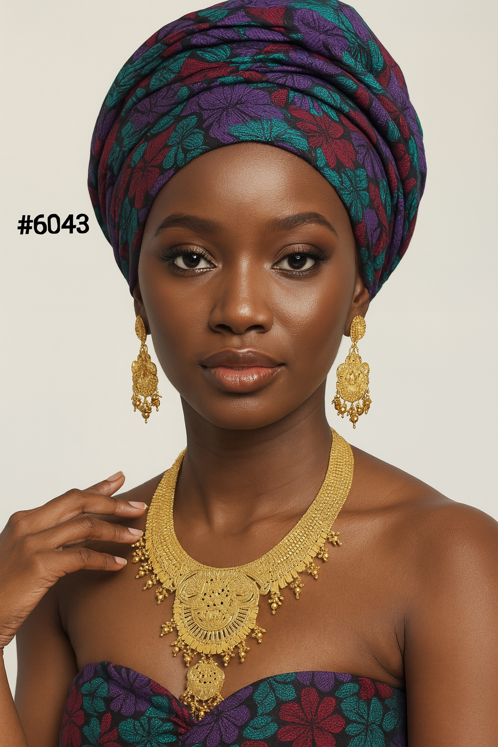 Exclusive Gold Plated Long Necklaces Set, PMJ Model No: 6043