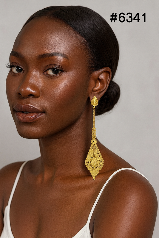 Gold Plated Designer Earrings, PMJ Model No: 6341