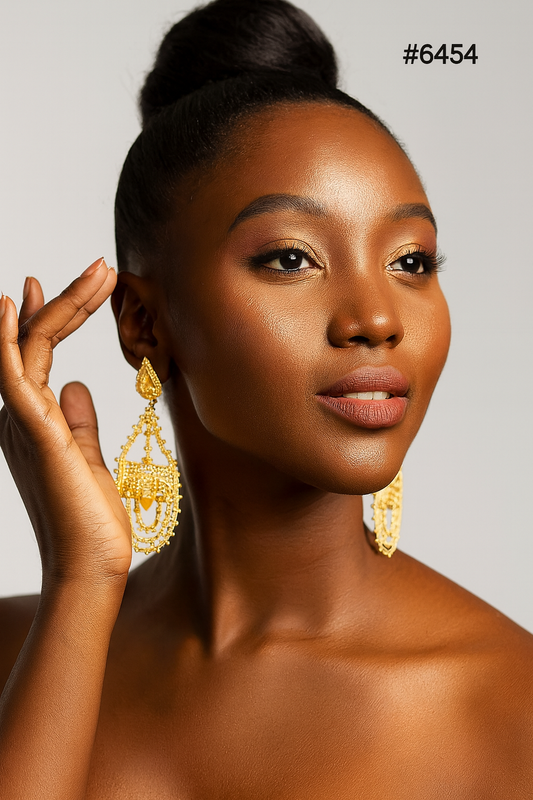 Gold Plated Designer Earrings, PMJ Model No: 6454