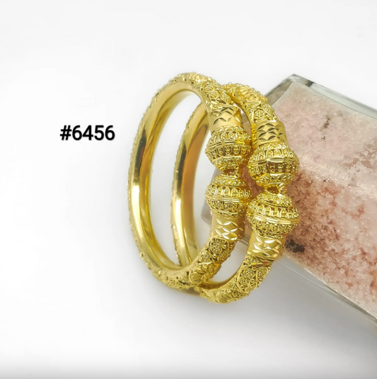 Gold Plated Bridal Wear Bangles, PMJ Model No: 6456