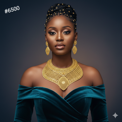 Gold Plated Long Necklace Set, PMJ Model No: 6500