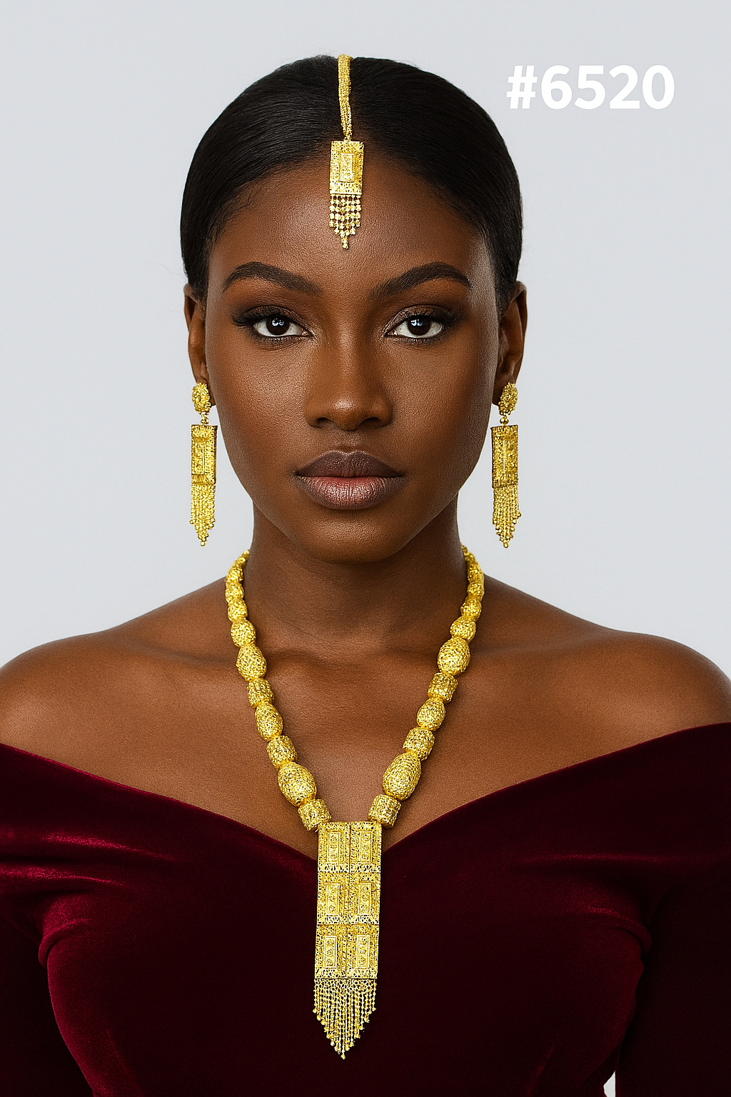 Gold Plated LONG NECKLACE 1 Gram Gold Plated Jewellery PMJ Model No : 6520