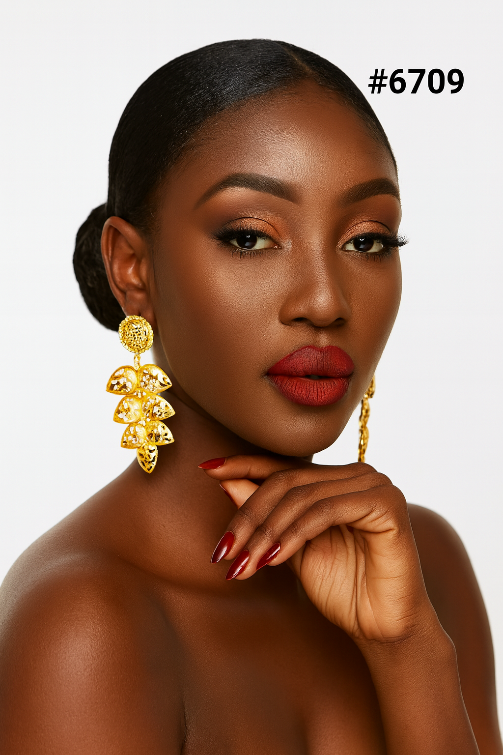 Gold Plated Designer Earrings, PMJ Model No: 6709