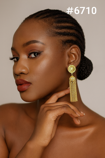 Gold Plated Designer Earrings, PMJ Model No: 6710