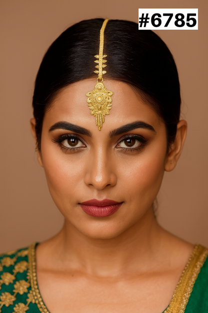 Gold Plated Maang Tika PMJ Model No: 6785