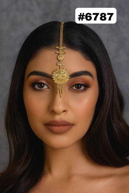 Gold Plated Maang Tika PMJ Model No: 6787