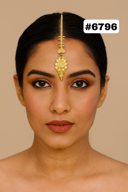 Gold Plated Maang Tika PMJ Model No: 6796