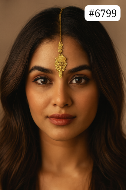 Gold Plated Maang Tika PMJ Model No: 6799