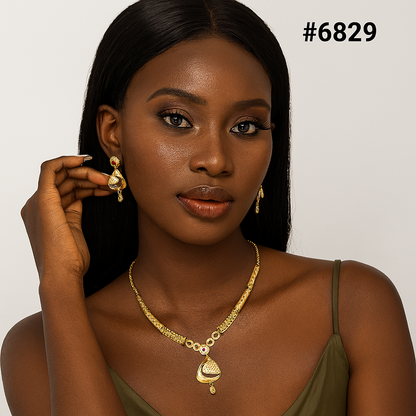 Gold Plated Small Necklace Set PMJ Model No : 6829