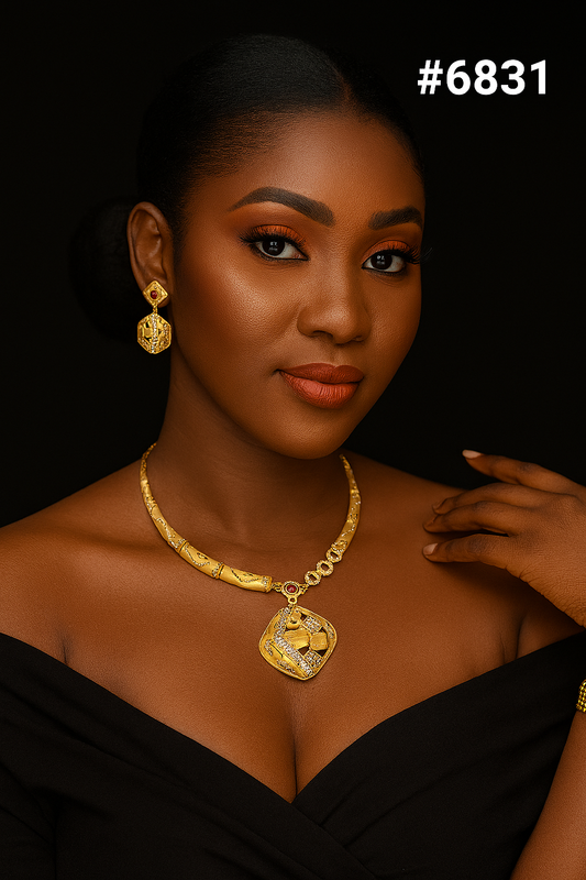 Gold Plated Small Necklace Set PMJ Model No : 6831