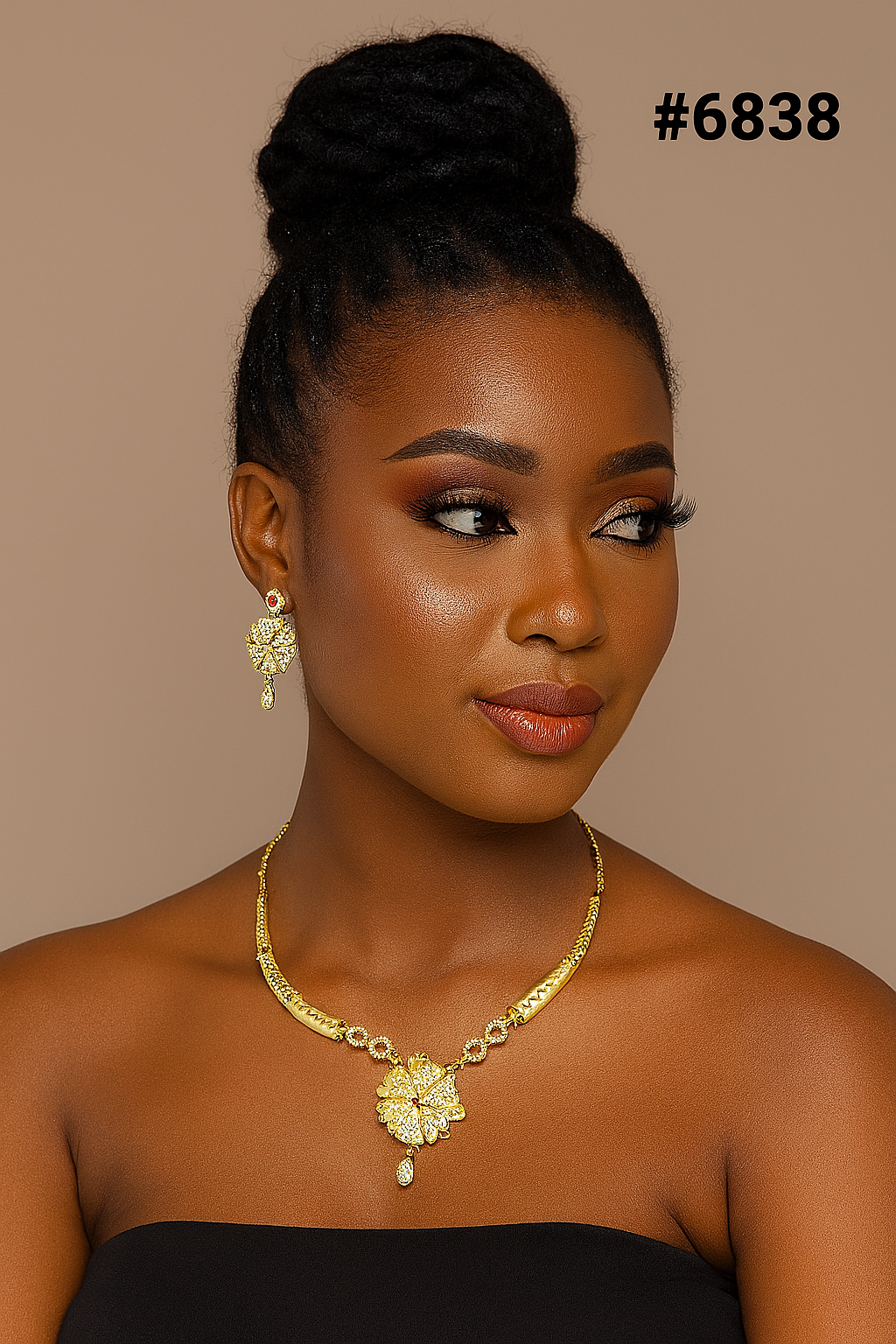 Gold Plated Small Necklace Set PMJ Model No : 6838