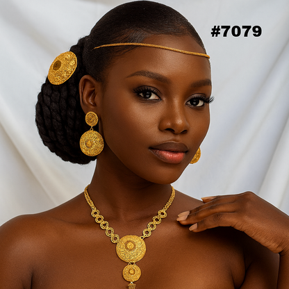 Gold Plated Long Necklace Set, PMJ Model No: 7079