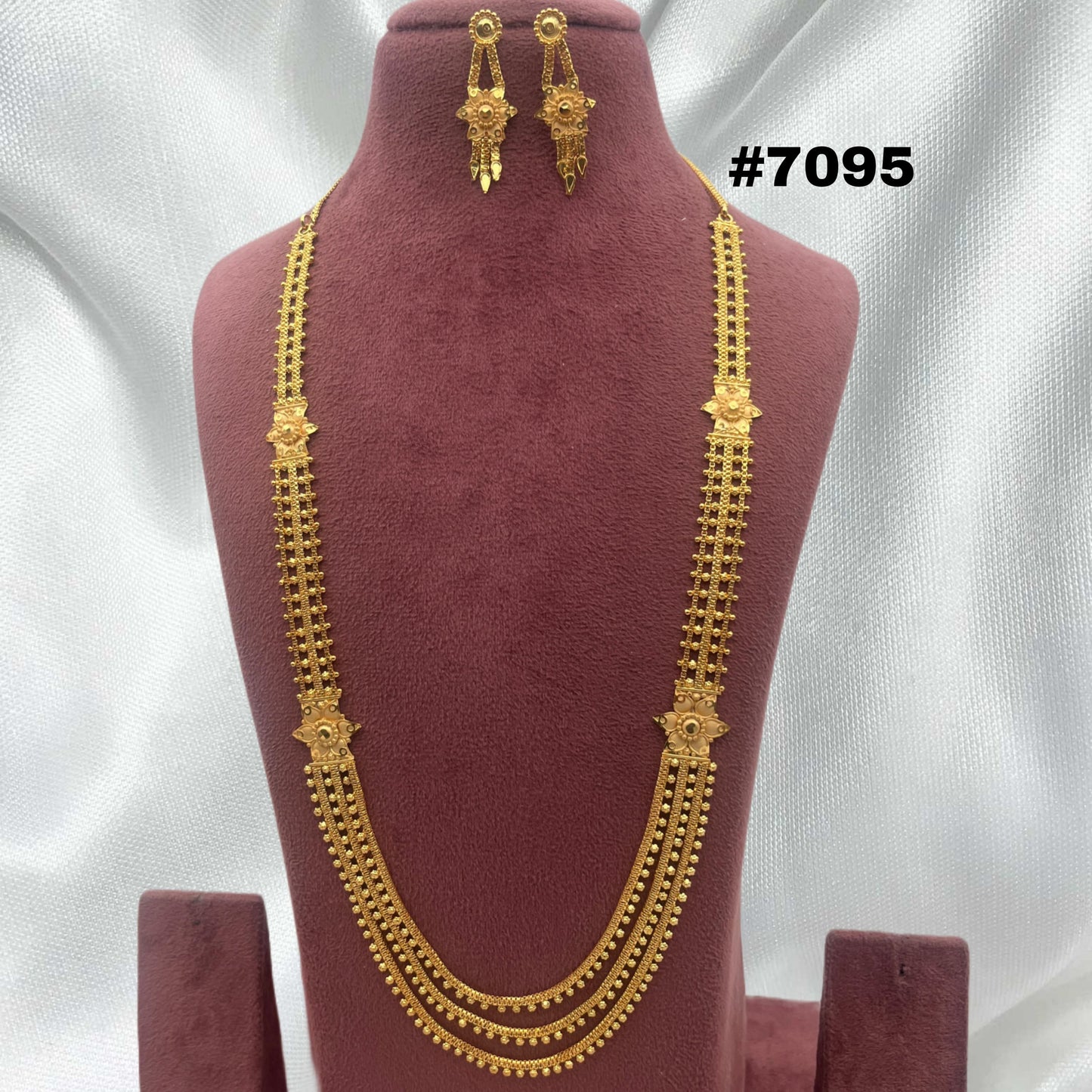 1 Gram Gold Plated Long Necklace, PMJ Model No: 7095