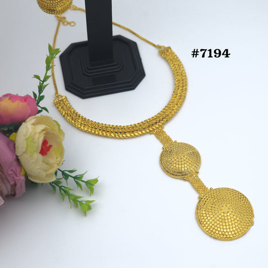 Gold Plated Short Necklace 1 Gram Gold Plated Jewellery PMJ Model No : 7194